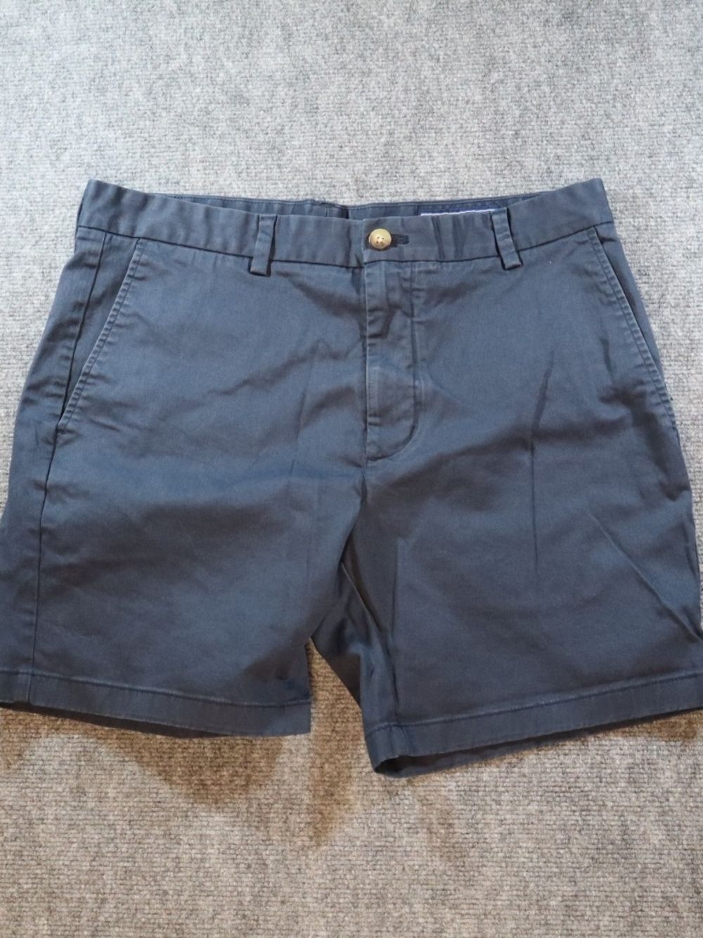 Vineyard Vines Mens Navy Flat Front Shorts Size 34 Cotton Casual Preppy